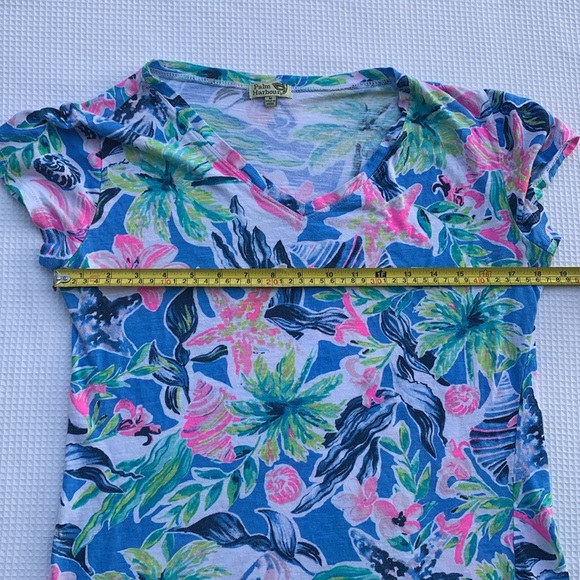 PALM HARBOUR TROPICAL PRINT TSHIRT - Picture 7 of 8